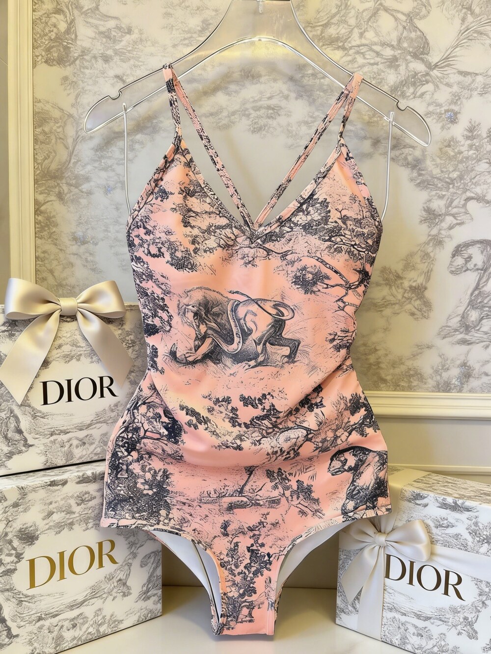 Dior Artistic Animal Print Bathing Suit